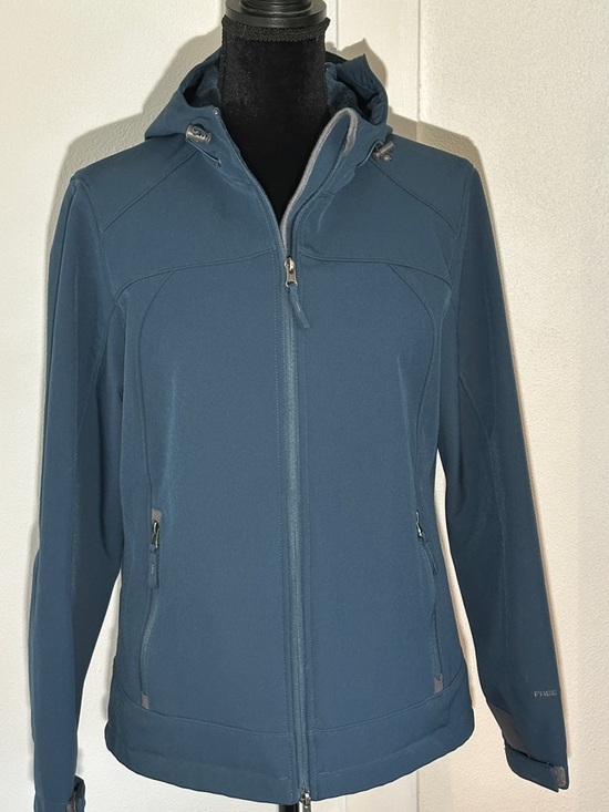 Free Country Jackets & Blazers - Free Country - Women’s Blue Hooded Softshell Jacket. Size M